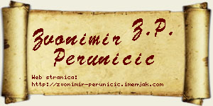 Zvonimir Peruničić vizit kartica